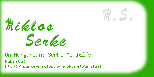 miklos serke business card